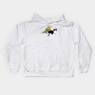 Cats and Plants what else tuxedo cat Kids Hoodie